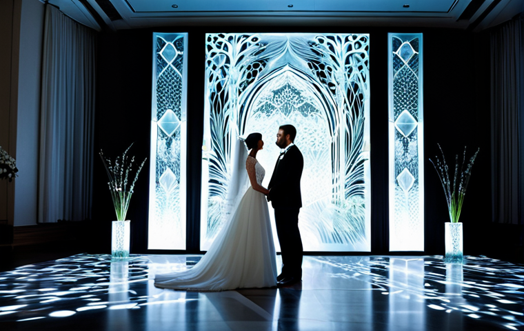 유리공예 맞춤형 웨딩 소품 제작 - Sustainable Wedding Decor**

"A rustic-chic wedding setting showcasing recycled glass bottles as vas...