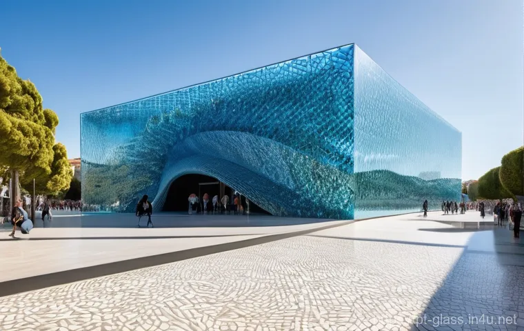 유리공예와 3D 프린팅 기술 접목 - **Prompt:** A Portuguese master glass artisan, a woman aged around 55 with kind eyes and protective ...