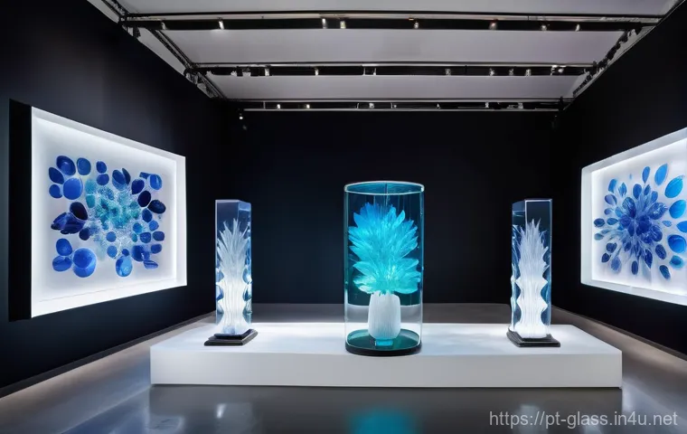 유리공예 아트마켓 출품 전략 - **Prompt for Booth Presentation: "Design that Invites and Enchant"**
    A beautifully illuminated a...