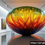 Home 14 유리공예 관련 유명 작가 소개 - A breathtaking, immersive contemporary glass art installation dominates a large, modern gallery spac...